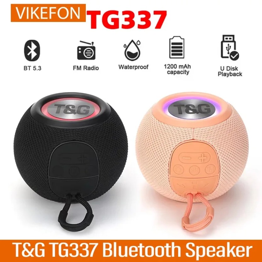 Portable Bluetooth Speaker Waterproof Ipx7 - TG337 TWS Bluetooth-luidspreker met krachtige bas,