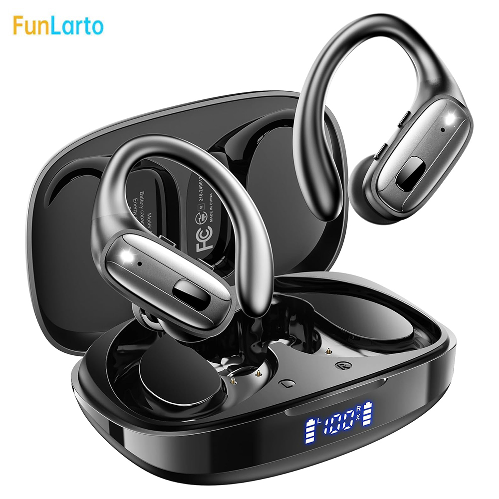 Open Ear Air Conduction Headphones - Sport Bluetooth 5.3-hoofdtelefoon Draadloze oordopjes Oordopjes