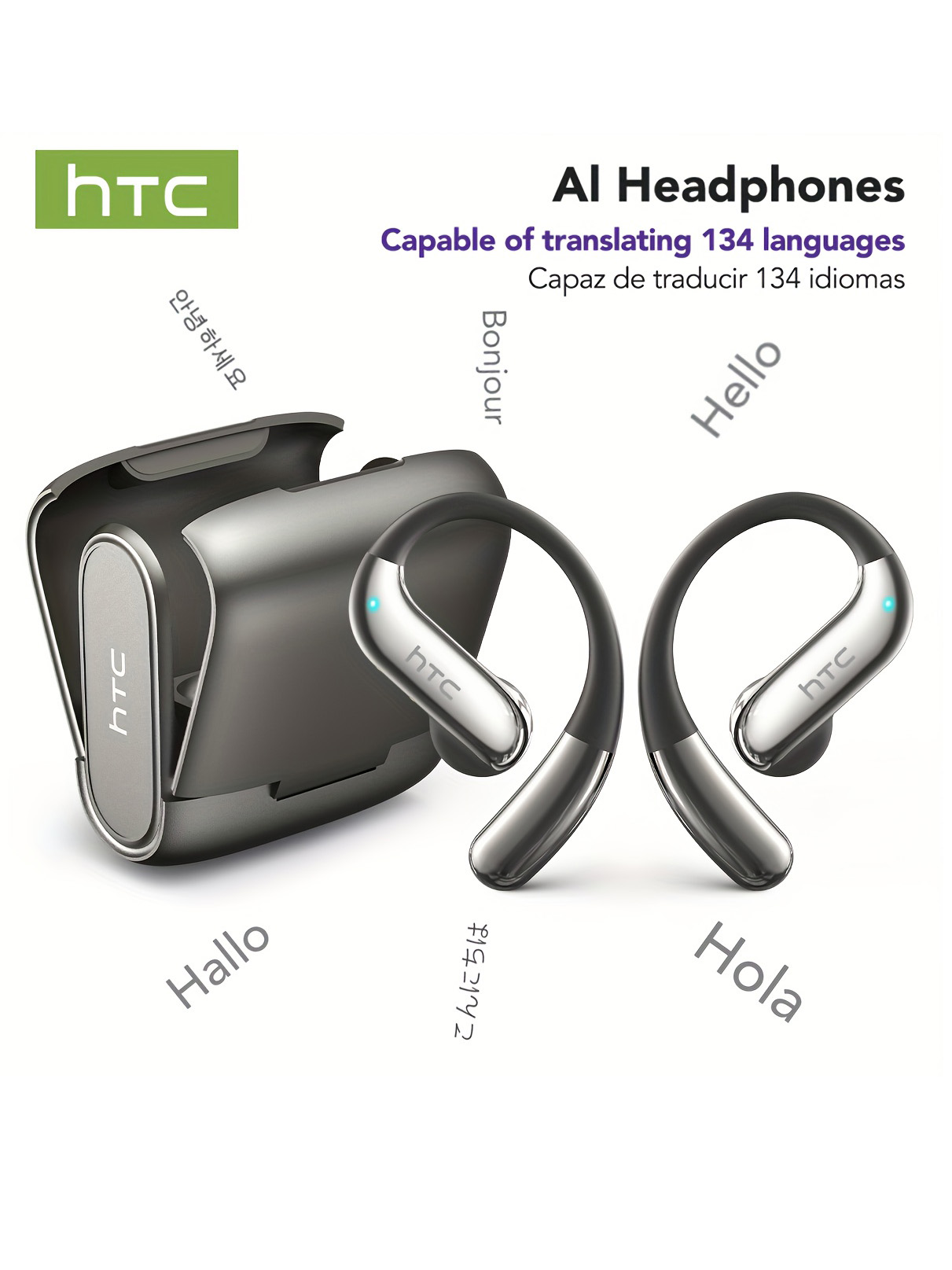 Speakers - Open oor Bluetooth-hoofdtelefoon HTC 30-uurs afspelen