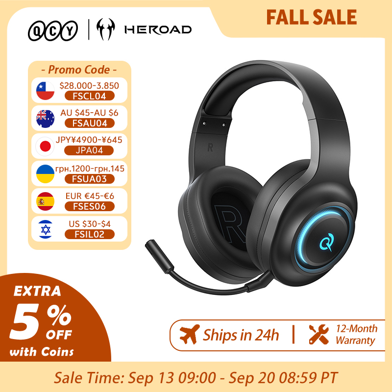 Gaming Headset With Mic Rgb - QCY Heroad V200 Gaming Headset met