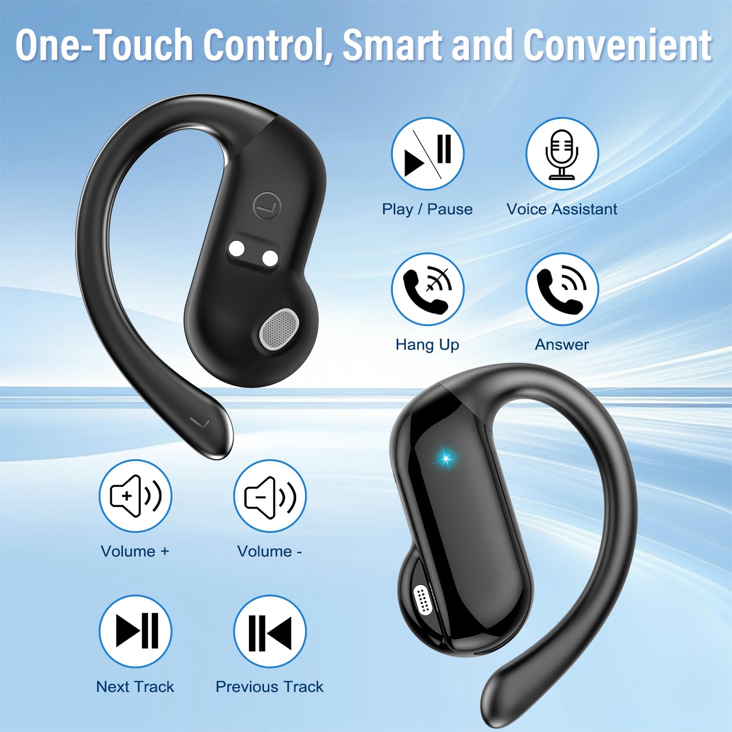 Open Ear Air Conduction Headphones - 2026 Open-Ear Oordopjes Bluetooth 5.4 Draadloze