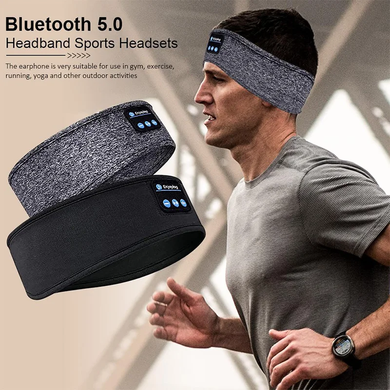 Sleep Mask Headphones Bluetooth - Bluetooth-oortelefoon Sport Slapen Hoofdband Elastische draadloze