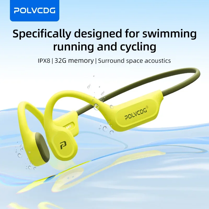 Bone Conduction Running Headphones - POLVCDG X9 Beengeleiding Oordopjes voor Zwemmen