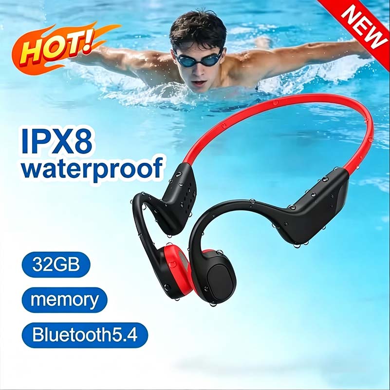 Anc Wireless Over Ear Headphones - 2026 Nieuwe beengeleiding Bluetooth oordopjes, niet-in-oor,