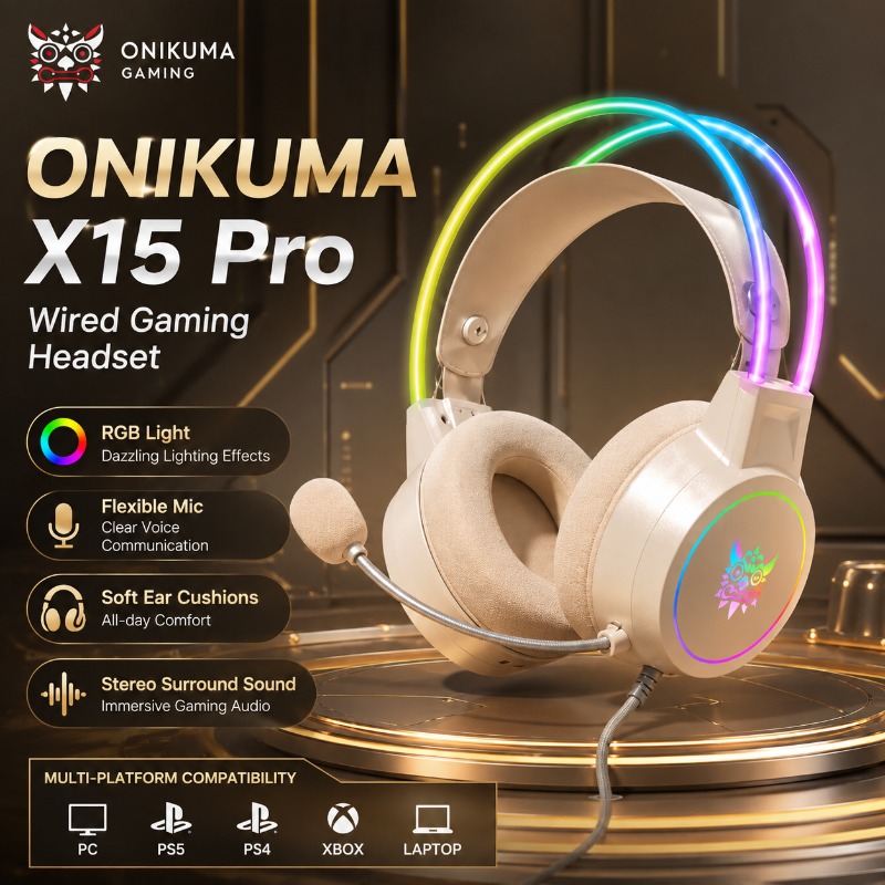 ONIKUMA X15 Pro Gaming Headset - Gaming Headset With Mic Rgb recensie en prijs