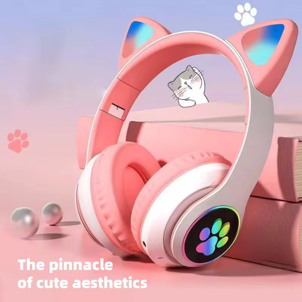 Leuke draadloze hoofdtelefoon  - Cat Ear Bluetooth Headset Led recensie en prijs