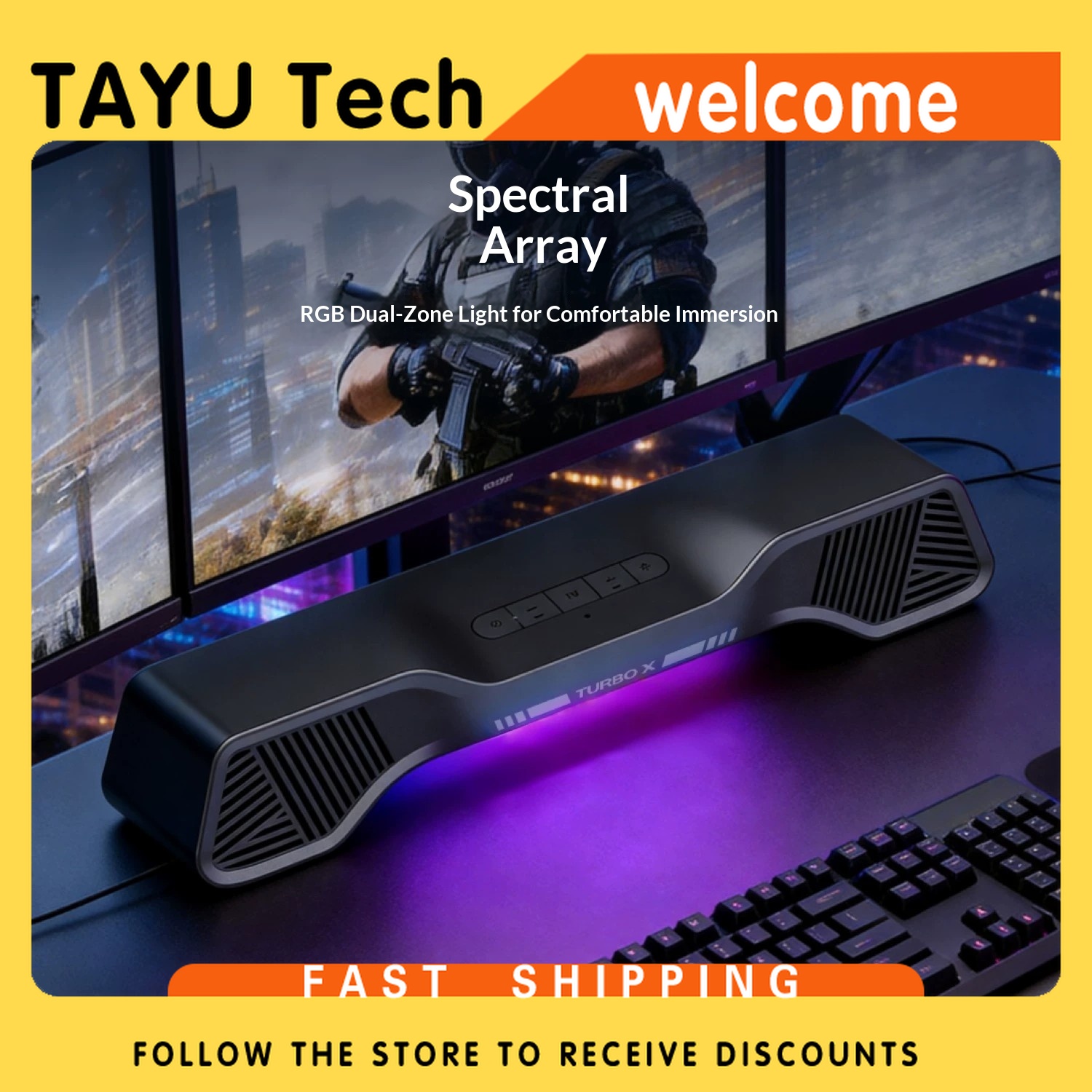 Hurricane Turbo X Gaming Speak - Rgb Computer Soundbar For Pc recensie en prijs